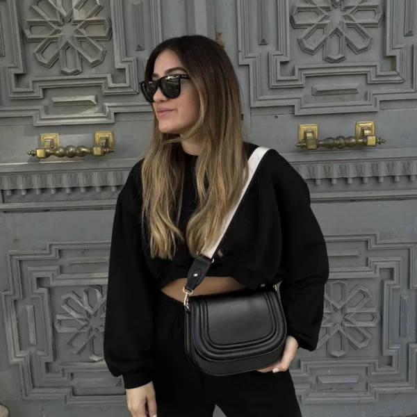 حقيبة كتف نسائية بالون الأسود من تينا