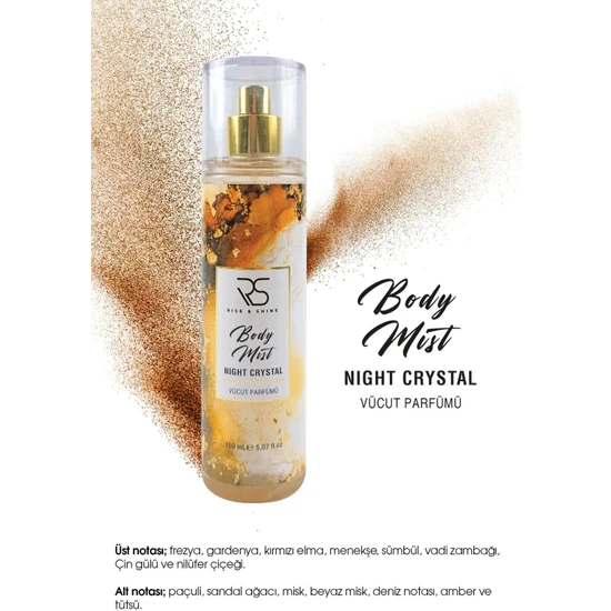 عطر رايز آند شاين بودي ميست نايت كريستال للجسم - 150 مل